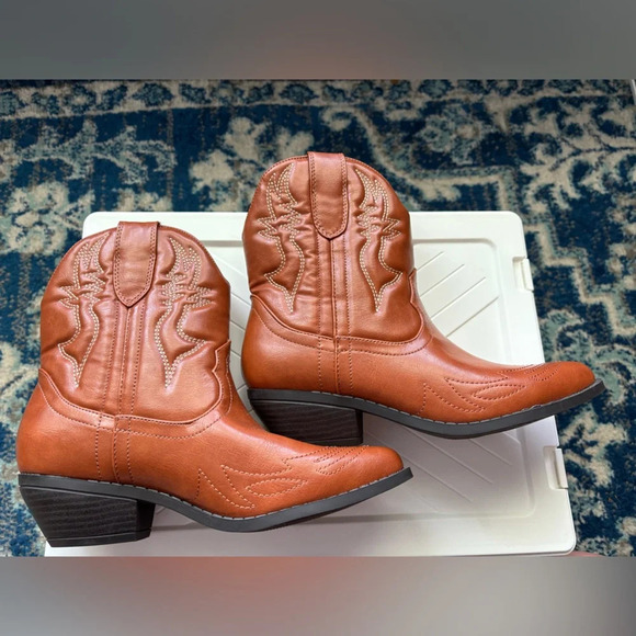 Soda Brown Ankle Boots - Picture 1 of 10